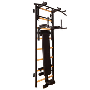 Žebřiny s hrazdou, bradly a lavicí BenchK 233B 230×67 cm