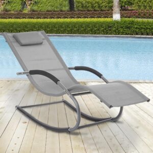 Zahradní houpací relaxační lehátko Avenberg MERIDA – Šedá