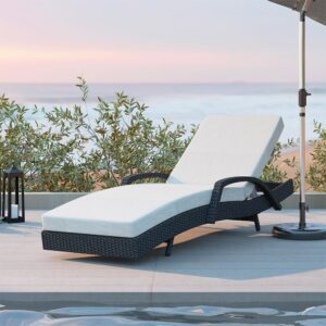 Zahradní relaxační lehátko Avenberg VARADERO černá/šedá