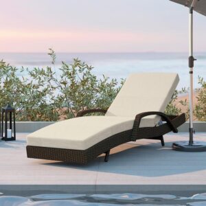 Zahradní relaxační lehátko Avenberg VARADERO hnědá/béžová