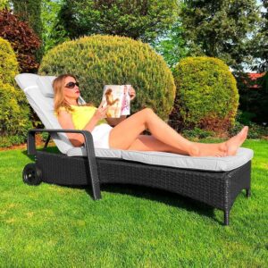 Zahradní relaxační lehátko Avenberg HAVANA 2023 – Černá