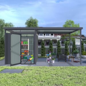 Zahradní domek se světlíky Avenberg MAGNUS + přístavba 2.5 x 4.9 m – Premium