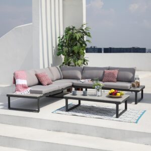 Zahradní sedací souprava MODENA – Šedá