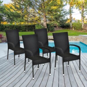 Zahradní ratanové křeslo PARIS – set 4 ks