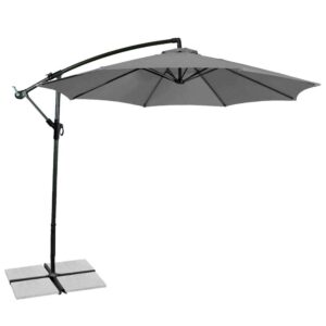 Velký polohovatelný slunečník AVENBERG SUNNY 300, průměr 3M,  šedá