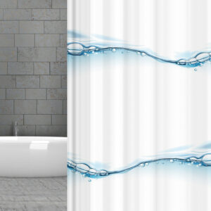 wela TEXTILNÍ SPRCHOVÝ ZÁVĚS HLADINA se závažím obšitý W00003 šířka x výška: 120 x 180