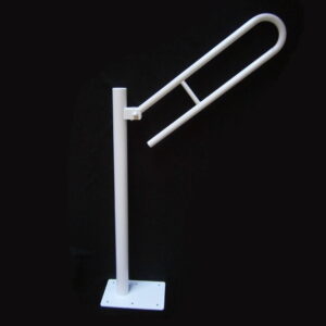 Wela madlo U k WC sklopné podlahové invalidní BÍLÉ PREMIUM domadlo 4002430 Délka: 90 cm, Průměr: 25 mm