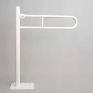 Wela madlo U k WC sklopné podlahové invalidní BÍLÉ PREMIUM domadlo 4002430 Délka: 60 cm, Průměr: 30 mm