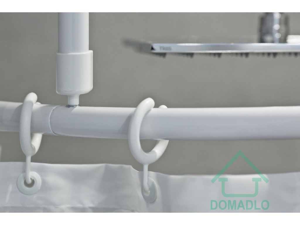 wela Tyč na míru SYSTEM - BÍLÁ bezbariérová tyč do sprchovacího koutu