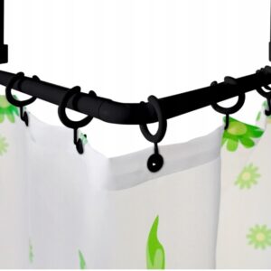 wela Tyč na míru SYSTEM – ČERNÁ bezbariérová tyč do sprchového koutu