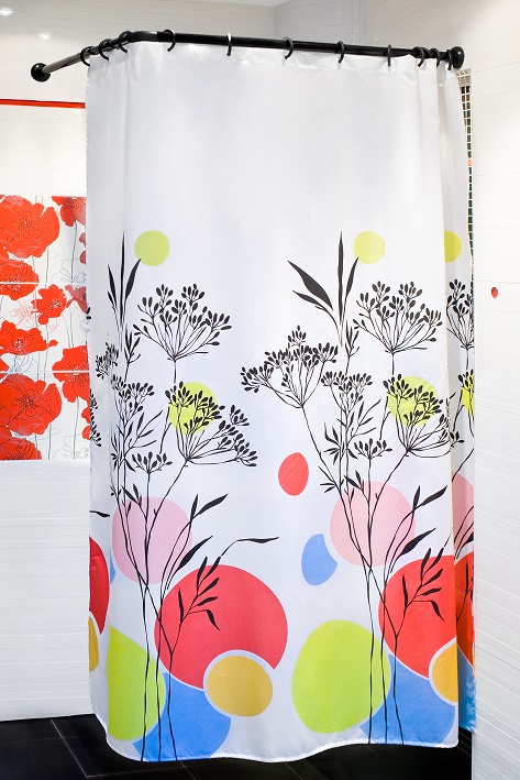 wela ČERNÁ ROHOVÁ TYČ do sprchového koutu 90 x 90 cm