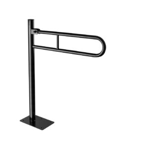 wela MADLO K WC SKLOPNÉ PODLAHOVÉ ČERNÉ PREMIUM Délka: 70 cm, Průměr: 25 mm