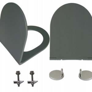 WC prkénko s pomalým sklápěním Estiva GRAY MATT Duroplast