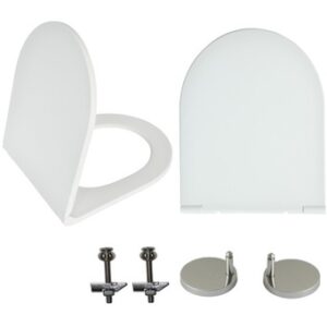 WC prkénko s pomalým sklápěním Estiva WHITE MATT Duroplast