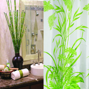 wela TEXTILNÍ SPRCHOVÝ ZÁVĚS TRAVINA se závažím obšitý W32115 šířka x výška: 120 x 200