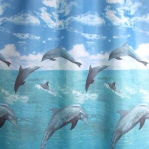wela TEXTILNÍ sprchový závěs DELFÍN se závažím obšitý W52500 šířka x výška: 120 x 180