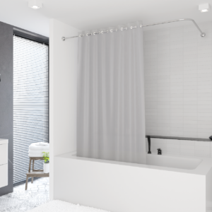 wela Sprchový závěs PEVA TMAVĚ ŠEDÝ šířka x výška: 240 x 180