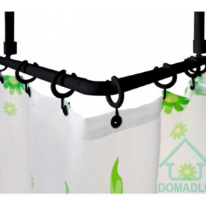 wela UNIVERZÁLNÍ trojstranná tyč SYSTEM DO SPRCHOVACÍHO KOUTU 120x120x120 cm ČERNÁ