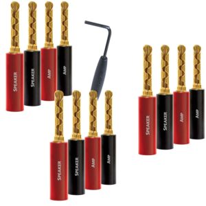 Audioquest SureGrip 100 BFA banánky zlaté balení: 12 ks