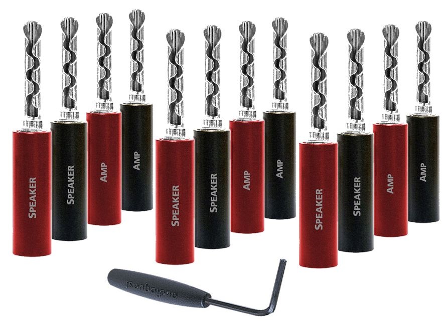 Audioquest SureGrip 100 BFA banánky stříbrné balení: 12 ks