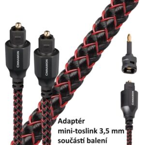 Audioquest Cinnamon Optilink Toslink + 3,5 mm mini adaptér Délka: 5 m