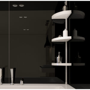 wela rohová teleskopická police do sprchy bílá 4012750