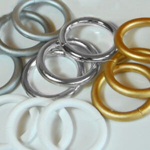 wela KROUŽKY MATNÉ STŘÍBRNÉ K závěsům