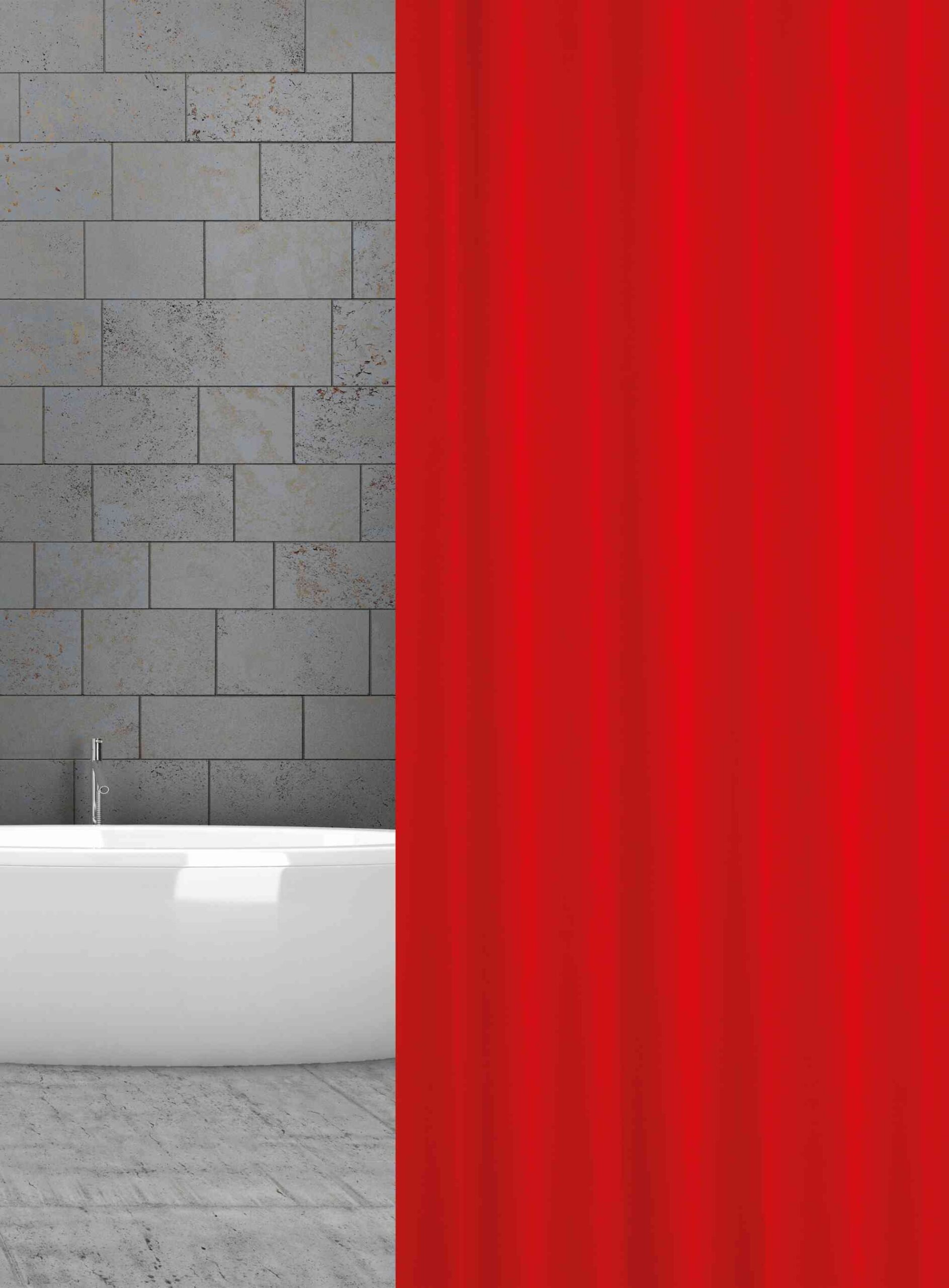 textilní závěs do sprchového koutu červený šířka x výška: 180 x 200