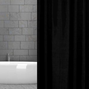 textilní sprchový závěs koupelnový černý šířka x výška: 240 x 200