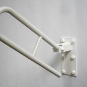 Wela sklopné invalidní U madlo k wc bílé domadlo 191351268882 Délka: 60 cm, Průměr: 30 mm