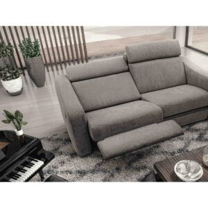 Alterego Divani Italská sedací souprava Pamplona Čalounění: Kůže, Šířka: 3-místná s jedním elektrickým křeslem (192 cm)