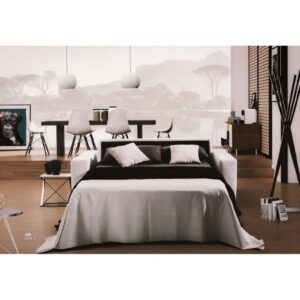 Alterego Divani Italská rozkládací pohovka na každodenní spaní Lois Čalounění: Kůže, Šířka: 2,5P, područka A (š 192 cm)