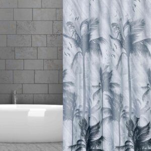 wela TEXTILNÍ SPRCHOVÝ ZÁVĚS ČERNÉ PALMY se závažím obšitý W07777 šířka x výška: 240 x 200