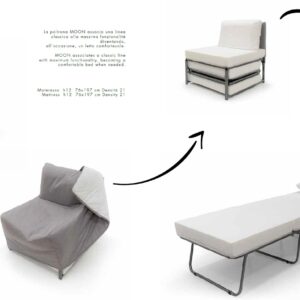 Alterego Divani Rozkládací křeslo Moon Čalounění: Kůže