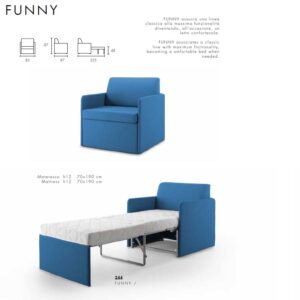 Alterego Divani Rozkládací křeslo Funny Čalounění: Kůže