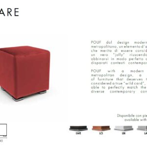 Alterego Divani Taburet Square Čalounění: Kůže