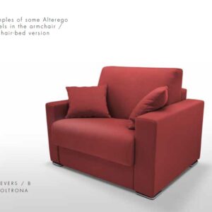 Alterego Divani Rozkládací křeslo na každodenní spaní Revers Typ: Nerozkládací, Potah: Kůže