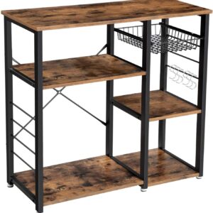 Vasagle Policový regál do kuchyně IKKS90XA Barevný odstín: Rustikální hnědá