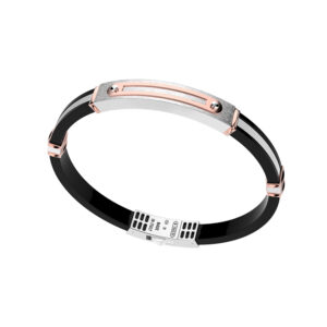 Zlatý Náramek Zancan s Kaučukem EB618BR