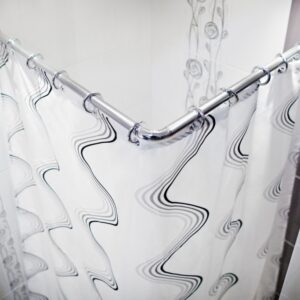 wela STŘÍBRNÁ ROHOVÁ TYČ do sprchového koutu 90 x 90 cm