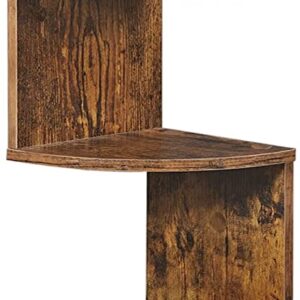 Vasagle Dřevěná rohová police ILBC20BXA Barevný odstín: Rustikální hnědá