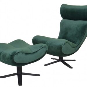 STYLE HOME Relaxační křeslo s taburetem Comfort Potah: Látka, Počet míst: Bez podnožky