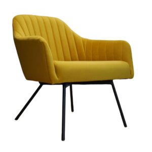 STYLE HOME Moderní designové křeslo Kuba Materiál: Čtyři samostatné kovové nožky, Potah: Látka