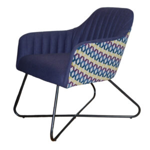 STYLE HOME Moderní designové křeslo Kuba Materiál: Kovové nožky do tvaru „X“, Potah: Látka přední a zadní strany odlišná