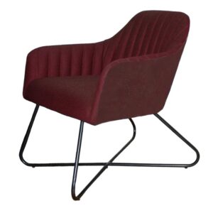 STYLE HOME Moderní designové křeslo Kuba Materiál: Kovové nožky do tvaru „X“, Potah: Látka