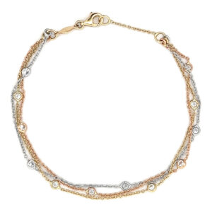 Beny Jewellery Náramek se Zirkony z Kombinovaného Zlata