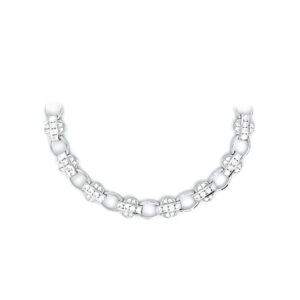 Beny Jewellery Dámský Náhrdelník z Bílého Zlata se Zirkony