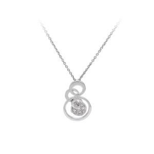 Beny Jewellery Náhrdelník se Zirkony z Bílého Zlata