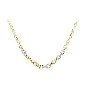 Beny Jewellery Náhrdelník se Zirkony z Kombinovného Zlata