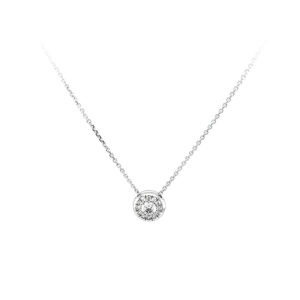 Beny Jewellery Náhrdelník se Zirkony z Bílého Zlata